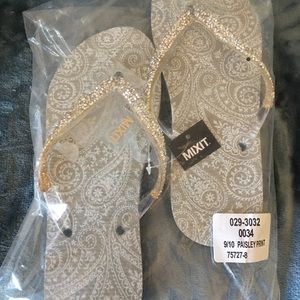 Sparkle flip flops